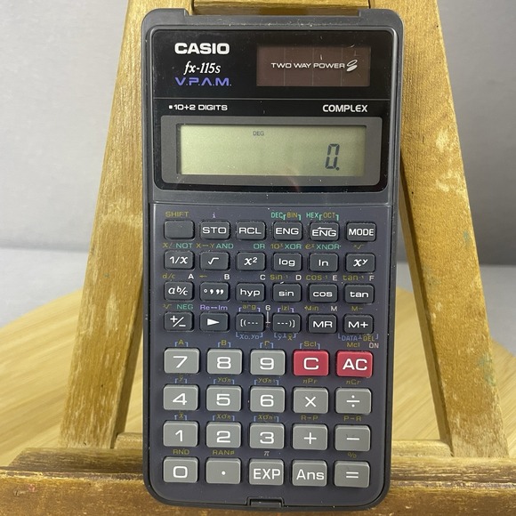 Casio Other - Casio fx-115s‎ V.P.A.M. Scientific Calculator Two Way Power Complex Vintage